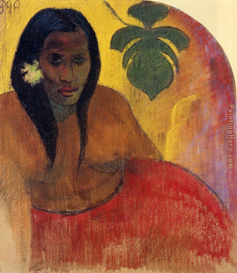 Tahitian Woman painting - Paul Gauguin Tahitian Woman art painting